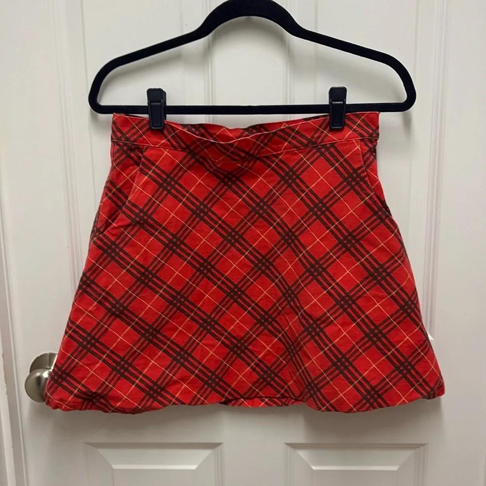 Tuesday Bassen Clambake Red Plaid‎ Skirt